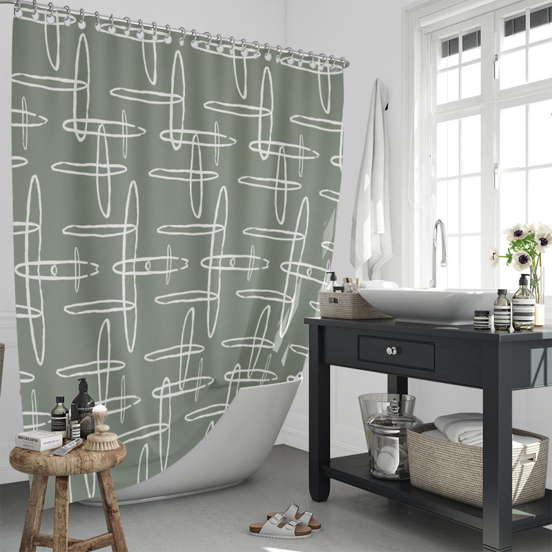 Rideau de douche simple Farish, H 93 po x l 70 po
