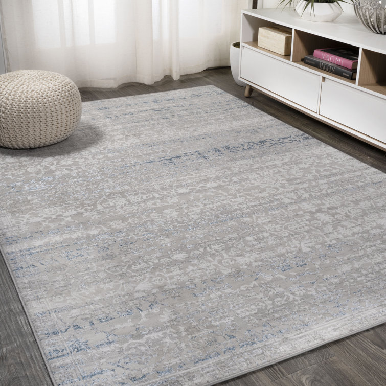 Bloomington Modern Strie' Gray/Blue Rug