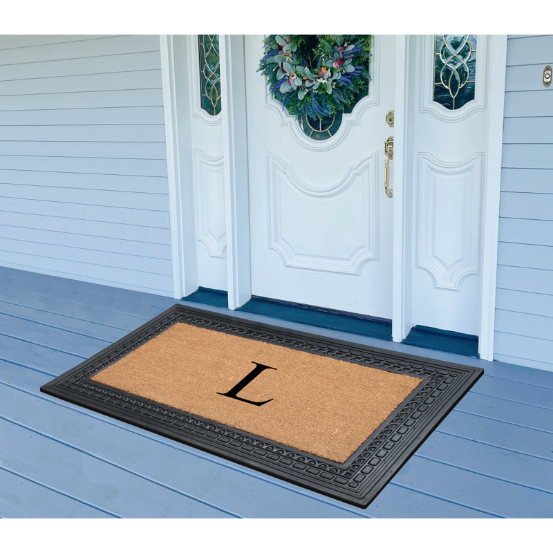 Paillasson d'extérieur robuste monogrammé 24 X 39, L