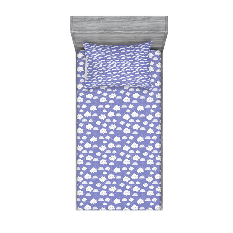 Microfiber Sheet Set, Twin Sheet Set with Fitted Sheet