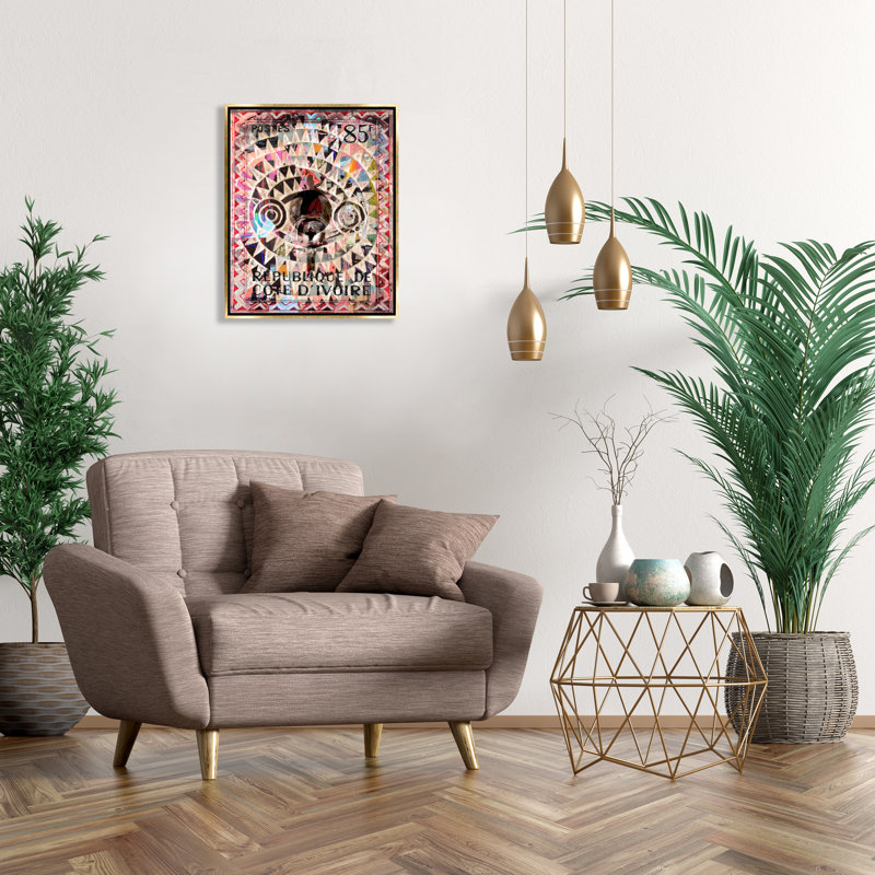 Suid Africa II, 23" H x 20" W, Black, Paper in Gold Glass Frame