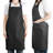 2 Pack Kitchen Aprons with 2 Pockets Adjustable Cooking Bib Aprons for Chef - Black