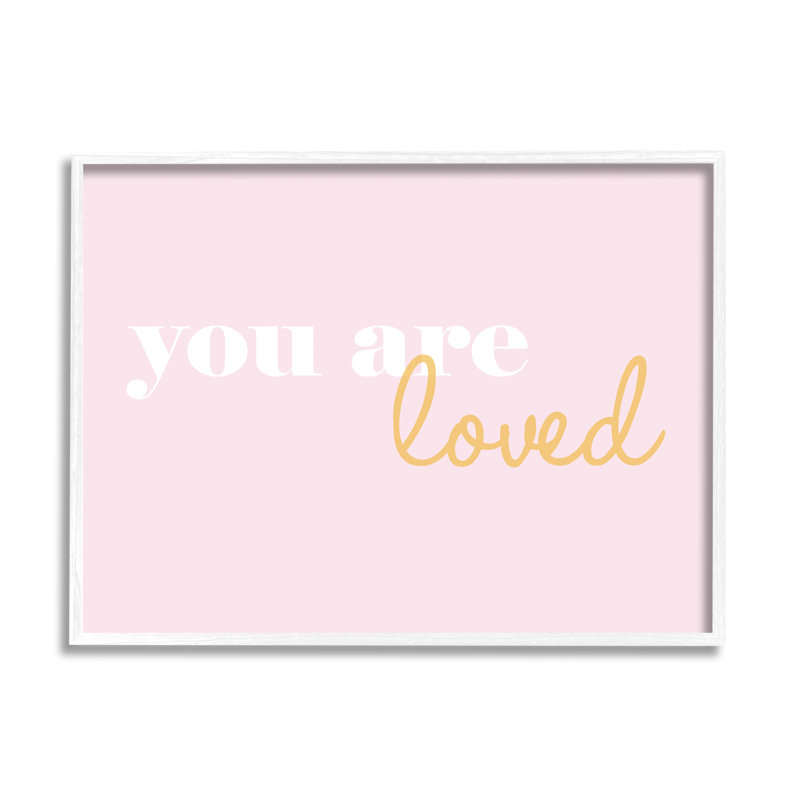 Cadre flottant You You Loved Pink par House of Lulu, H 16 po x l 20 po, Giclée encadrée blanc bord de mer