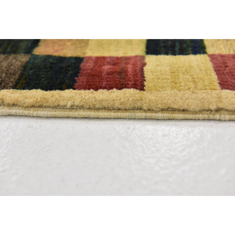 Tapis de zone en laine noué la 5 pi 2 po x 6 pi 6 po one-of-kind Nash