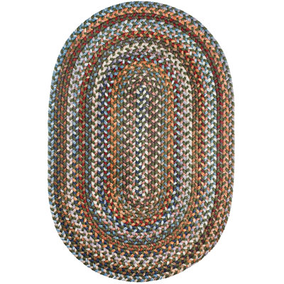 Tapis vert en laine tressé à la main Ato