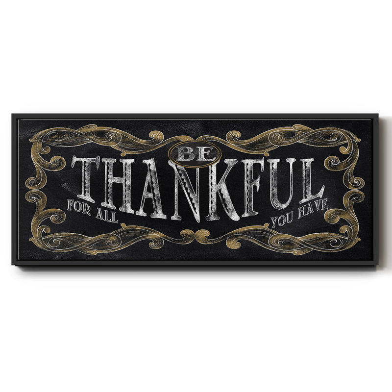 Be Thankful- Framed Canvas