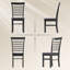 Chaises de cuisine rembourrées, ensemble de 4 chaises de salle à manger en bois