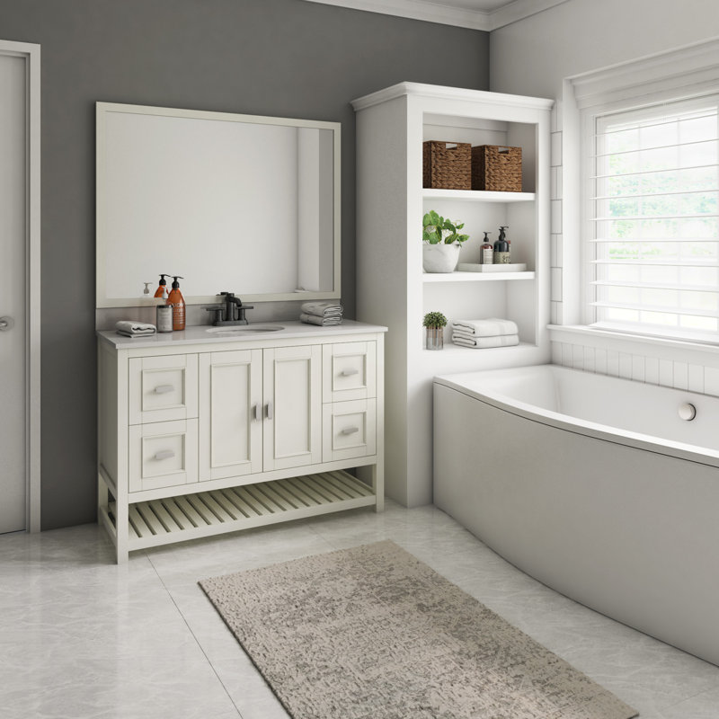 Ensemble de meuble-lavabo simple 48 po Hasler, Blanc