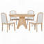 Ensemble de table de salle à manger extensible rétro avec 4 chaises rembourrées, style campagnard rustique de 42 à 58 pouces-684482986