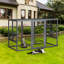 Cage féline avec toit imperméable et pédales réglables