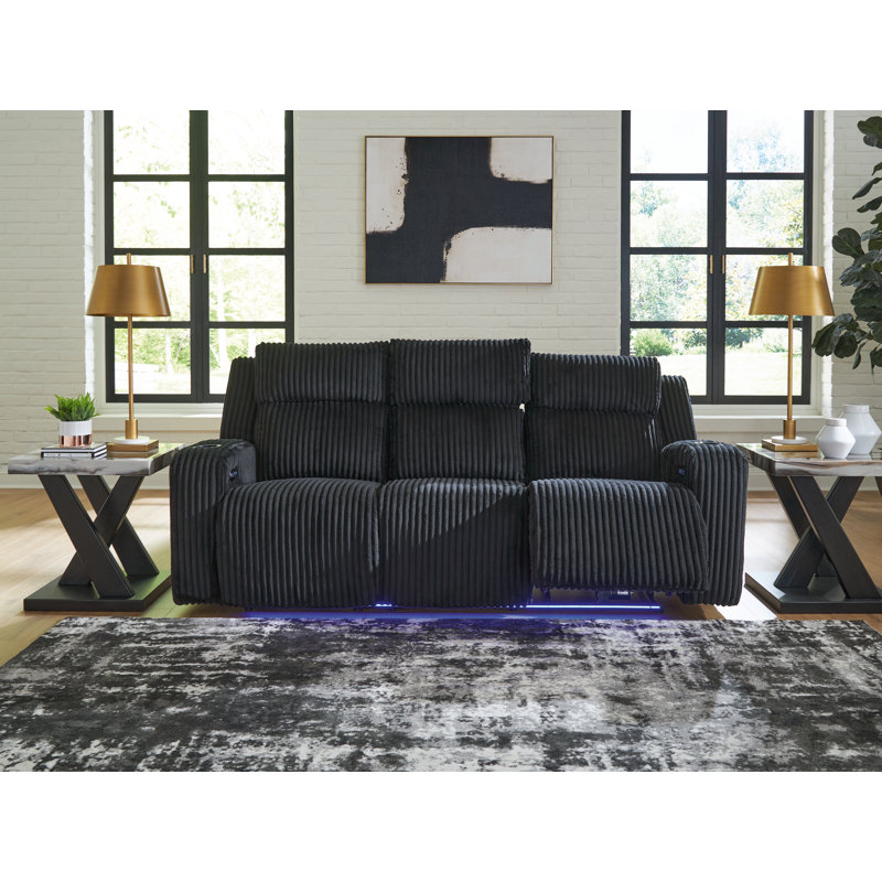 Canapé inclinable Forest Lake, Polyester noir