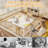 Natural Wood Baby Playpen, 12 Panels lay Yard, Door & Toys Easy to Assemble, Large Portable Play Pen for Babies and Toddlers, Infant Play Pen Play, Made of Natural Pine Wood-136234385