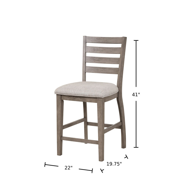 Counter Side Dining Stool W/ Ladder Back
