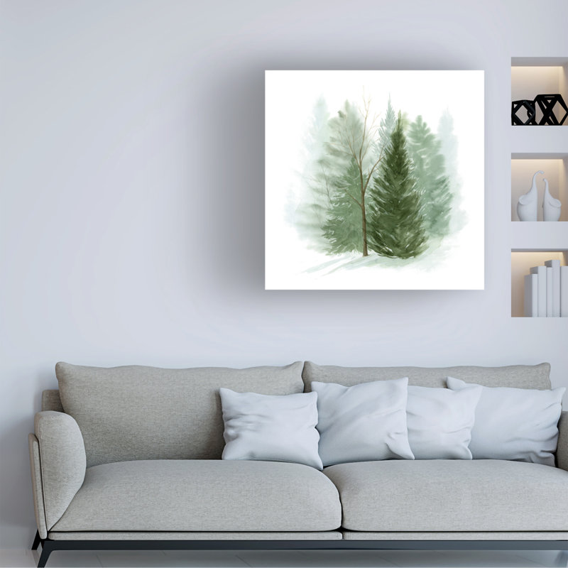 «Walk in the Woods I» par Grace Popp - peinture sur toile tendue, H 14 po x l 14 po x P 2 po