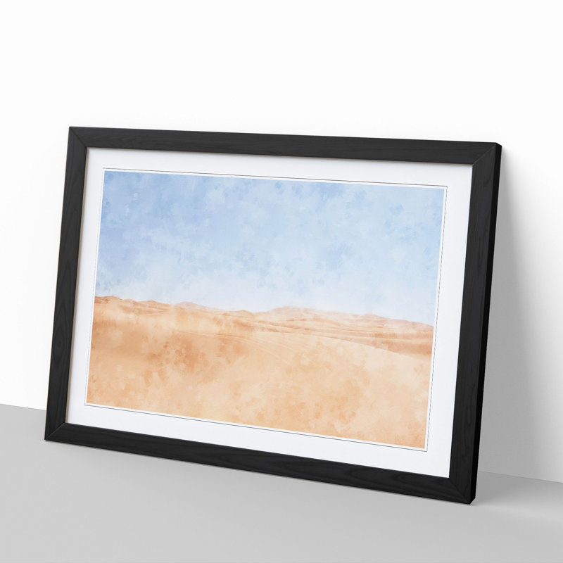 Sand Dunes of Morocco - Picture Frame Graphic Art, Black Framed, 36cm H x 48cm W x 2cm D