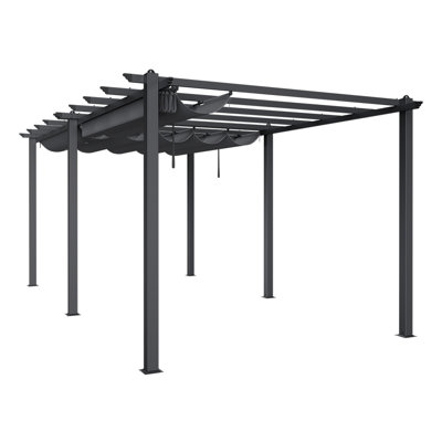 Rolanda Metal Light Grey Pergola