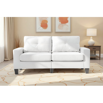 Ritter Modular White Sofa Faux Leather