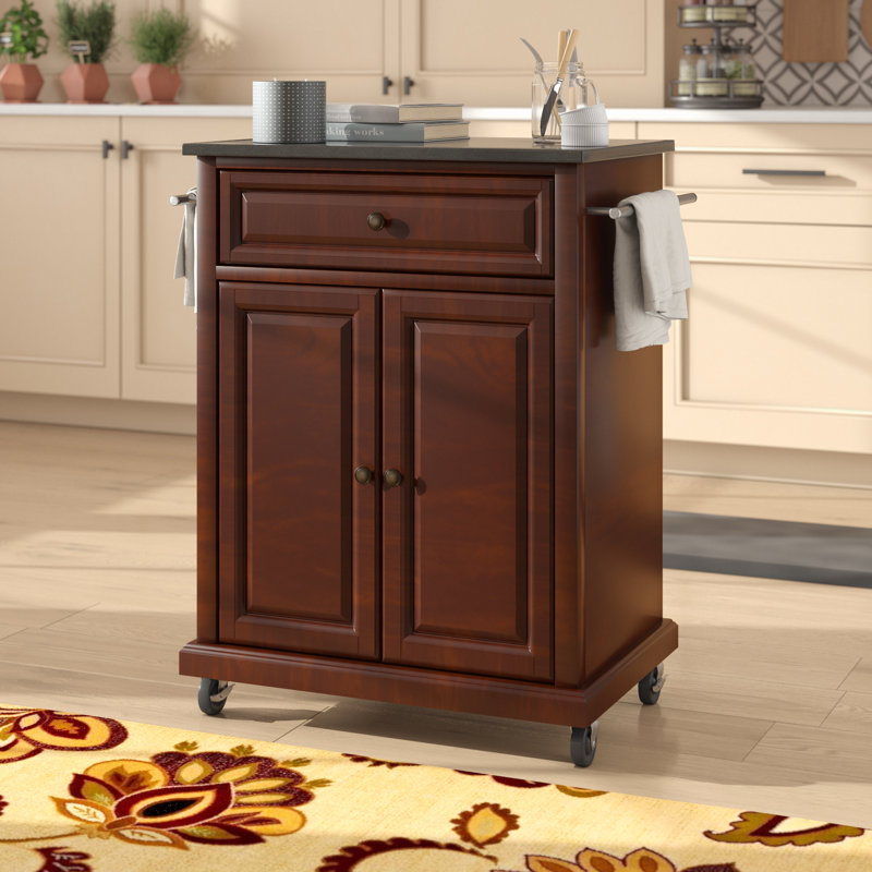 Hedon 31 " W Kitchen Cart, Vintage Mahogany