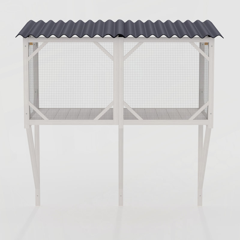 Boîte pour chat, fenêtre d'extérieur pour chat 43,3 po pour bronzer, faire la sieste et regarder, perchoir pour grands chats d'intérieur - utilisation toutes saisons, cage pour chat