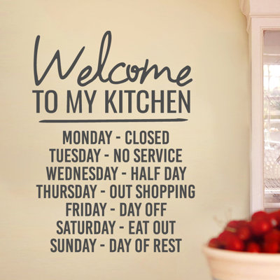 Décalcomanie murale Welcome to my kitchen