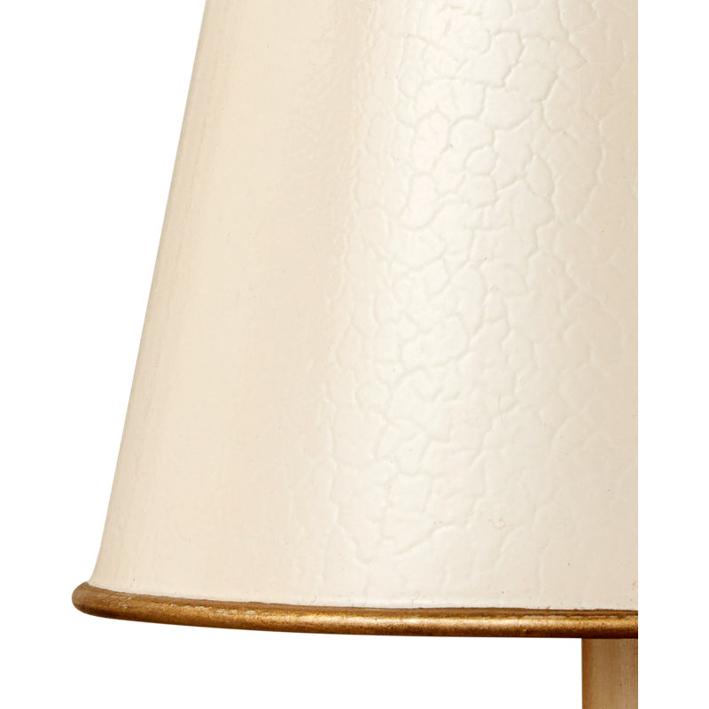 Tole Ivory Tapered Chandelier Shade, Ivory