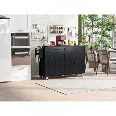 Îlot de cuisine de ferme polyvalent avec de multiples fonctionnalités pour la cuisine de vos rêves