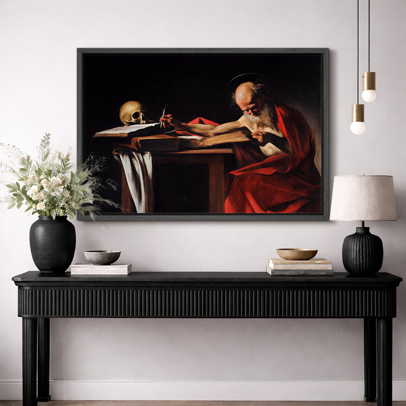 «Saint Jerome», art baroque, images de salle d'étude, impression sur toile encadrée, impression numérique, H 24 po x l 36 po