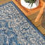 Tapis d'intérieur / d'extérieur tissé texturé bleu marine / gris Haupt-1692819188