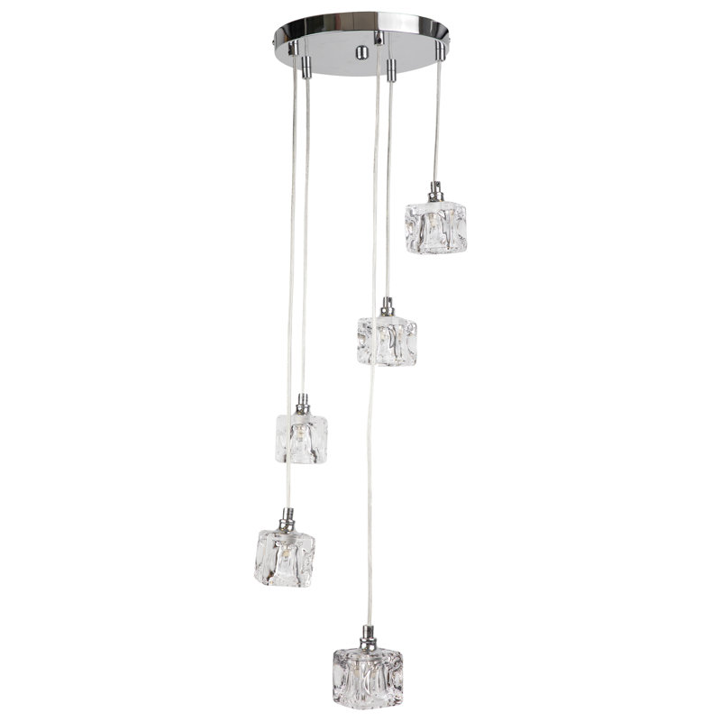 Claxten 5 - Light Chrome Cluster Pendant