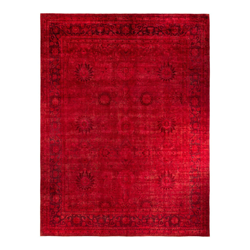 Tapis unique en laine 12 pi 2 po x 15 pi 9 po Yaxiel