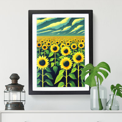 Sunflower Field Art - Single Picture Frame Painting