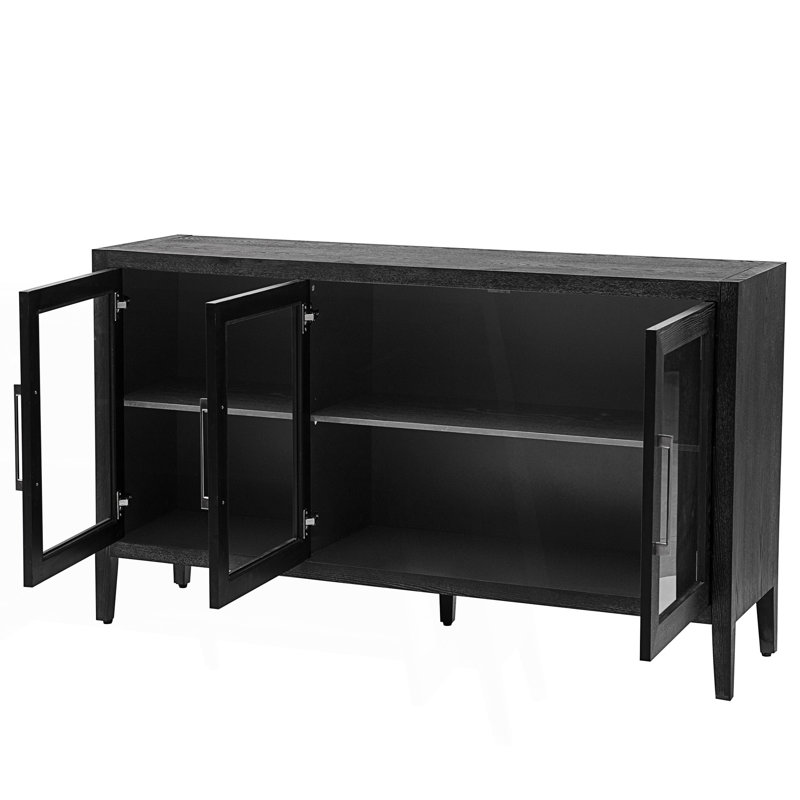 Armoire de rangement avec trois portes et tablette réglable