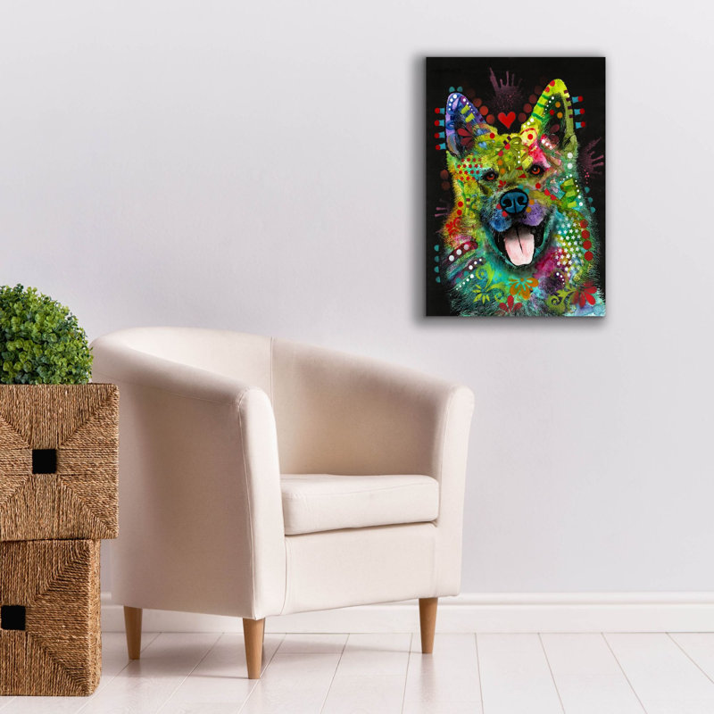 «Dakota Fields» «Love Light» par Dean Russo Studios, art mural sur toile, H 26 po x l 18 po x P 0,75 po