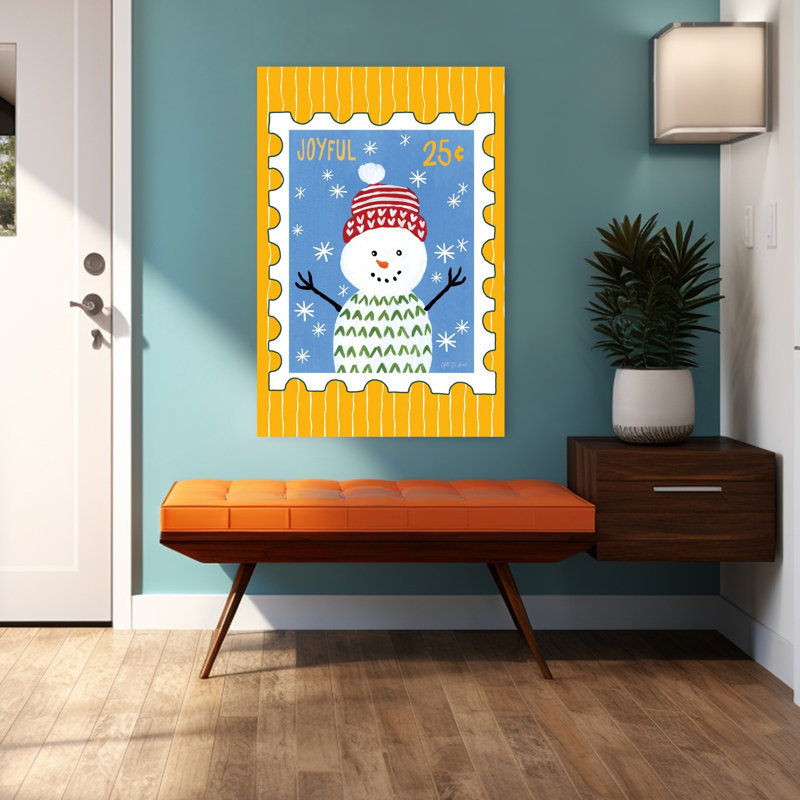 Holly Jolly Mail VI, art contemporain abstrait, H 48 po x l 32 po