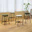 Ensemble moderne de 2 tabourets de bar, tabourets de bar confortables et élégants, rembourrés de tissu doux, sans dossier pour la cuisine et les chaises de bar de la salle à manger