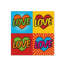 Art mural en verre trempé «LOVE» 20 po x 20 po Pop Art Romance