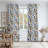 Fancy Hummingbird Patterned Blackout Curtain,Rod Pocket Back Tab Floral Drapes,Set of 2-286370276-286370275