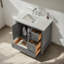 Meuble-lavabo simple autoportant de 36 po Guyana avec comptoir en marbre de Carrare