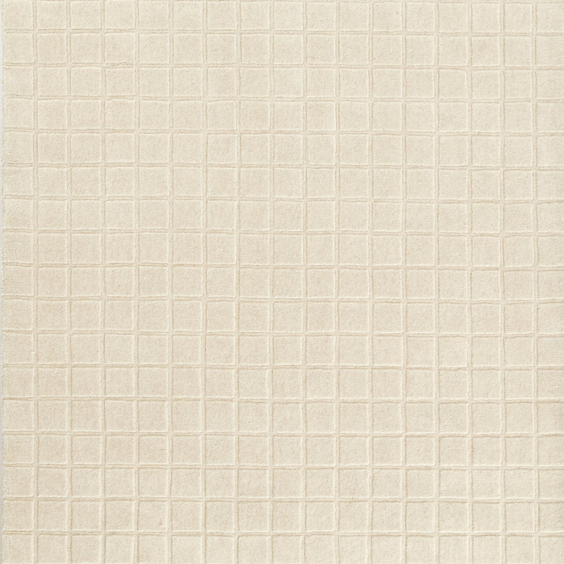 Tapis ivoire en laine tissé à la main Meile Contour, Rectangle 9 pi x 12 pi