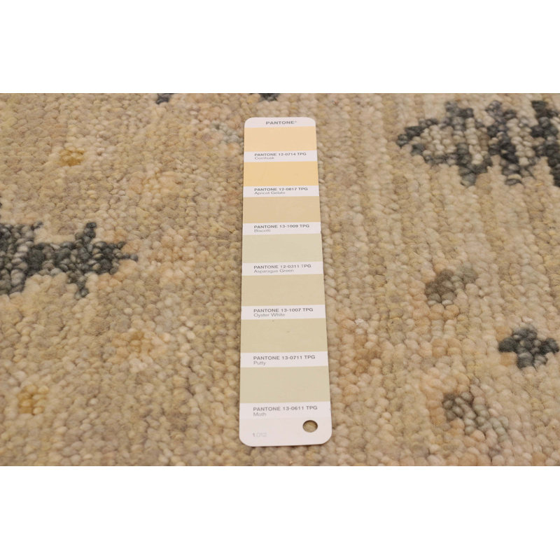 Tapis kaki noué à la main unique 8 pi 1 po x 9 pi 10 po Jules Serapi
