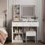 Bureau de coiffeuse Fashion avec miroir et lumières pour maquillage avec tiroirs