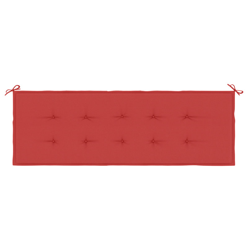Outdoor Seat Cushion, 1.2" H x 59.1" W x 19.7" D, Red