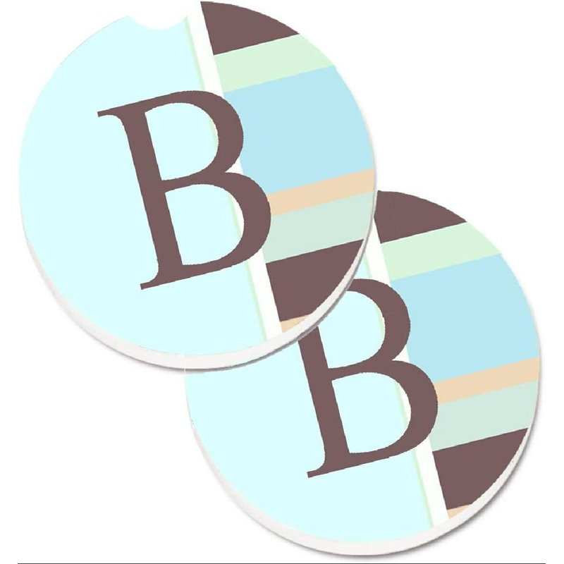 Sous-verre voiture monogramme initial, B, Mauve