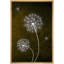 Pissenlit blanc sur fond brun, illustrations de plantes, minimalisme, décor de salon rustique-102488252-102488256