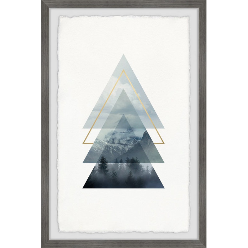 Triangle Pines by Marmont Hill - Single Picture Frame Painting, 20cm H x 30cm W