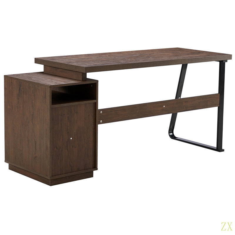 Bureau d'ordinateur à domicile avec tiroirs / dossiers suspendus de format lettre, table d'écriture 65 pouces avec tiroirs
