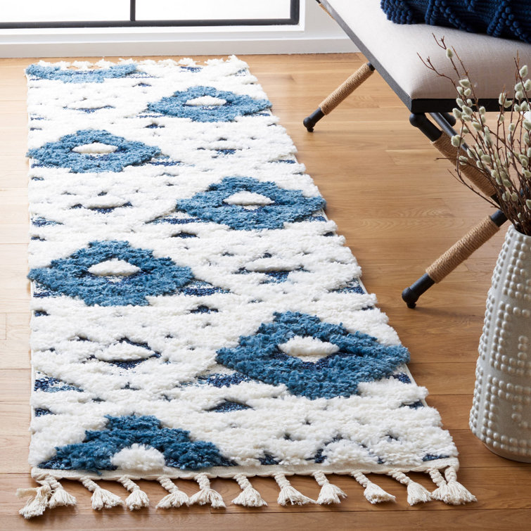 Imraan Tassel Shag Performance Geometric Rug