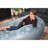 Bestway Comfi Cube Deluxe Inflatable Indoor or Outdoor Padded Lounge Chair, Gray