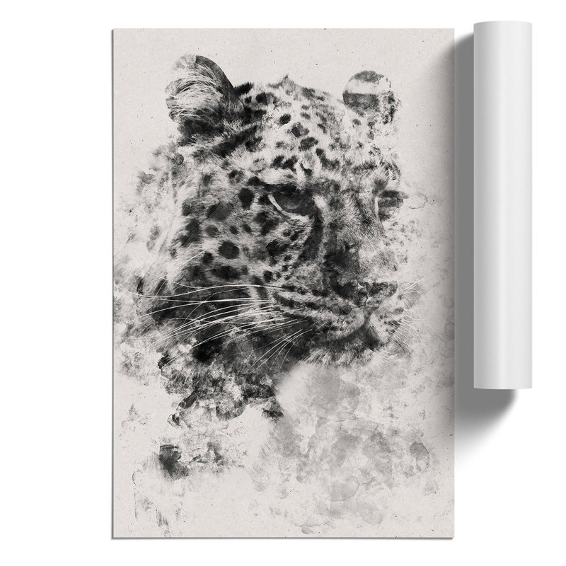 Cheetah Watercolour - Frameless Print, 84cm H x 59cm W x 0.1cm D