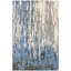 Abstract Area Rug in Ivory/Light Blue
